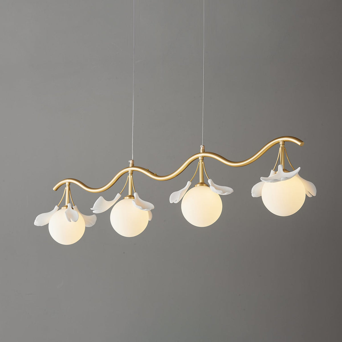 Lustre Lisbonne en céramique et laiton – vue 13
