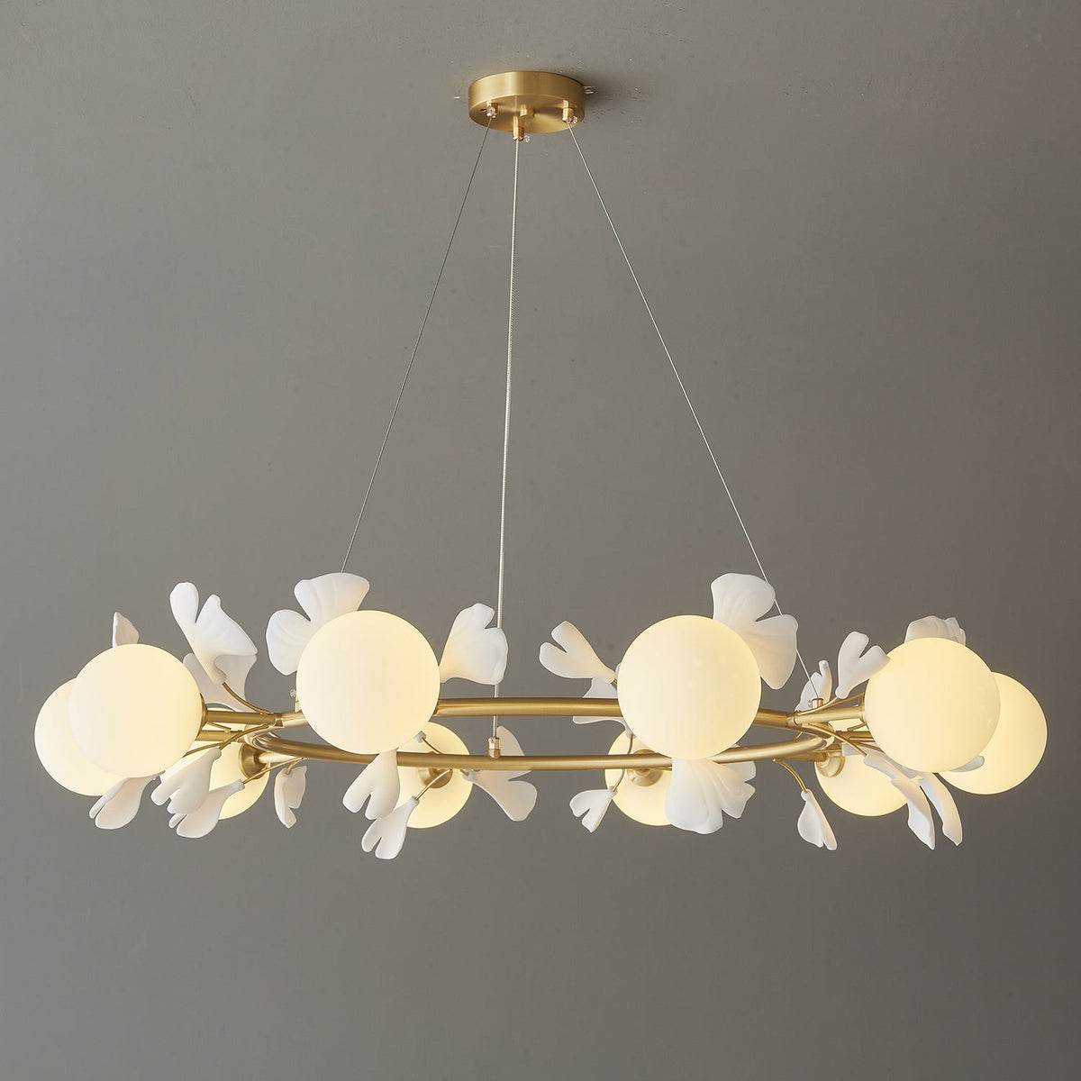 Lustre Lisbonne en céramique et laiton – vue 18
