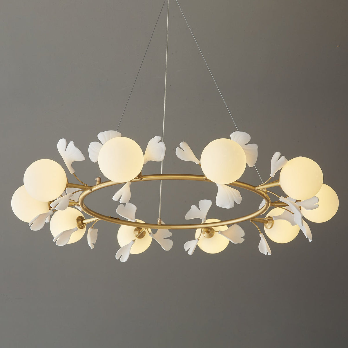 Lustre Lisbonne en céramique et laiton – vue 20