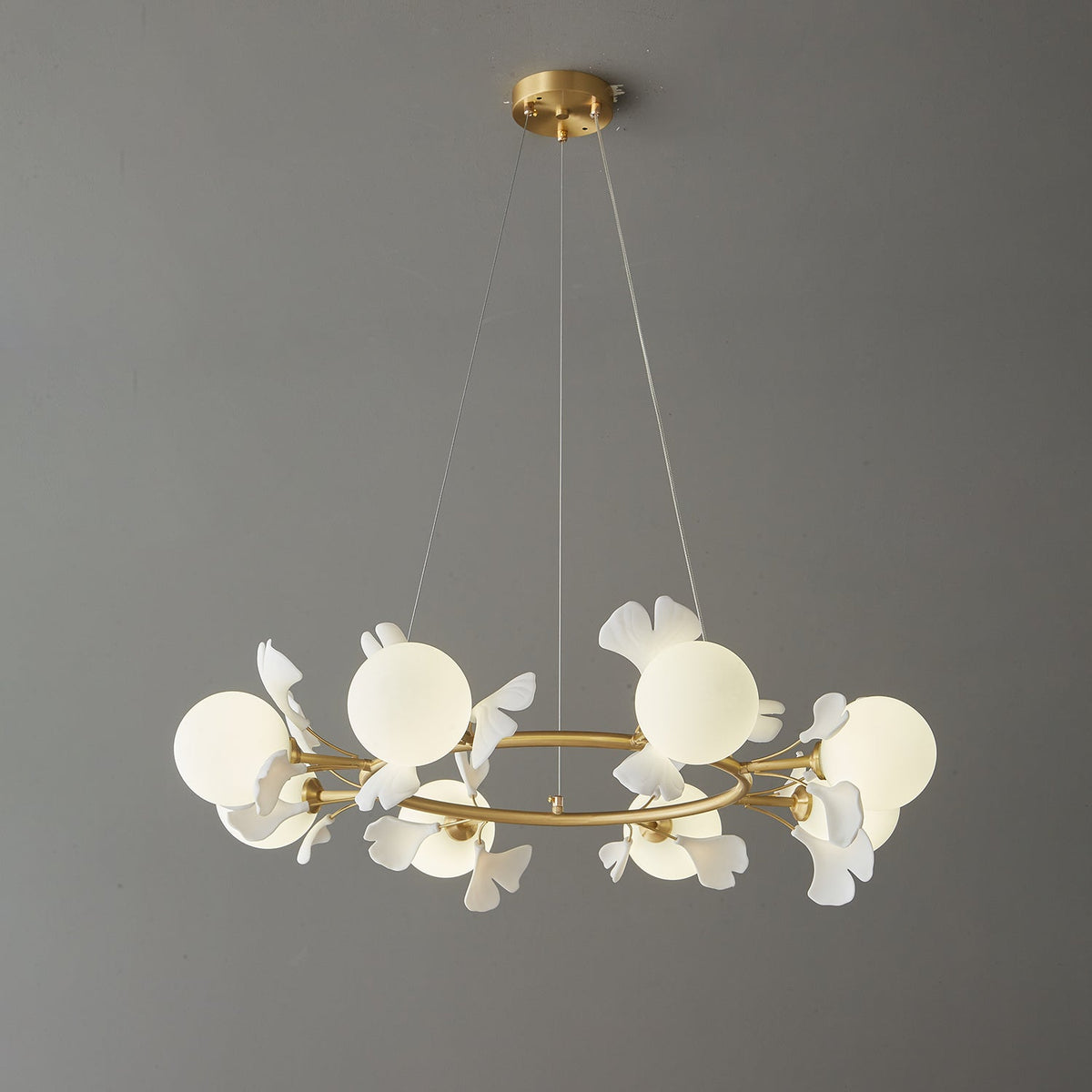 Lustre Lisbonne en céramique et laiton – vue 34