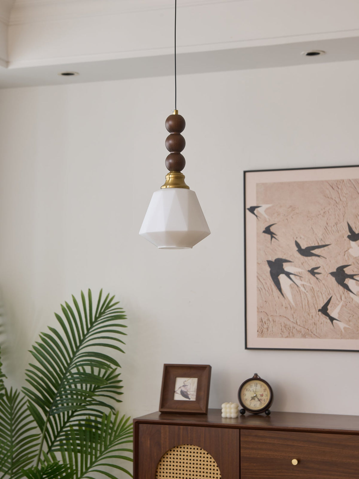 Suspension Piana en verre et bois – vue 21
