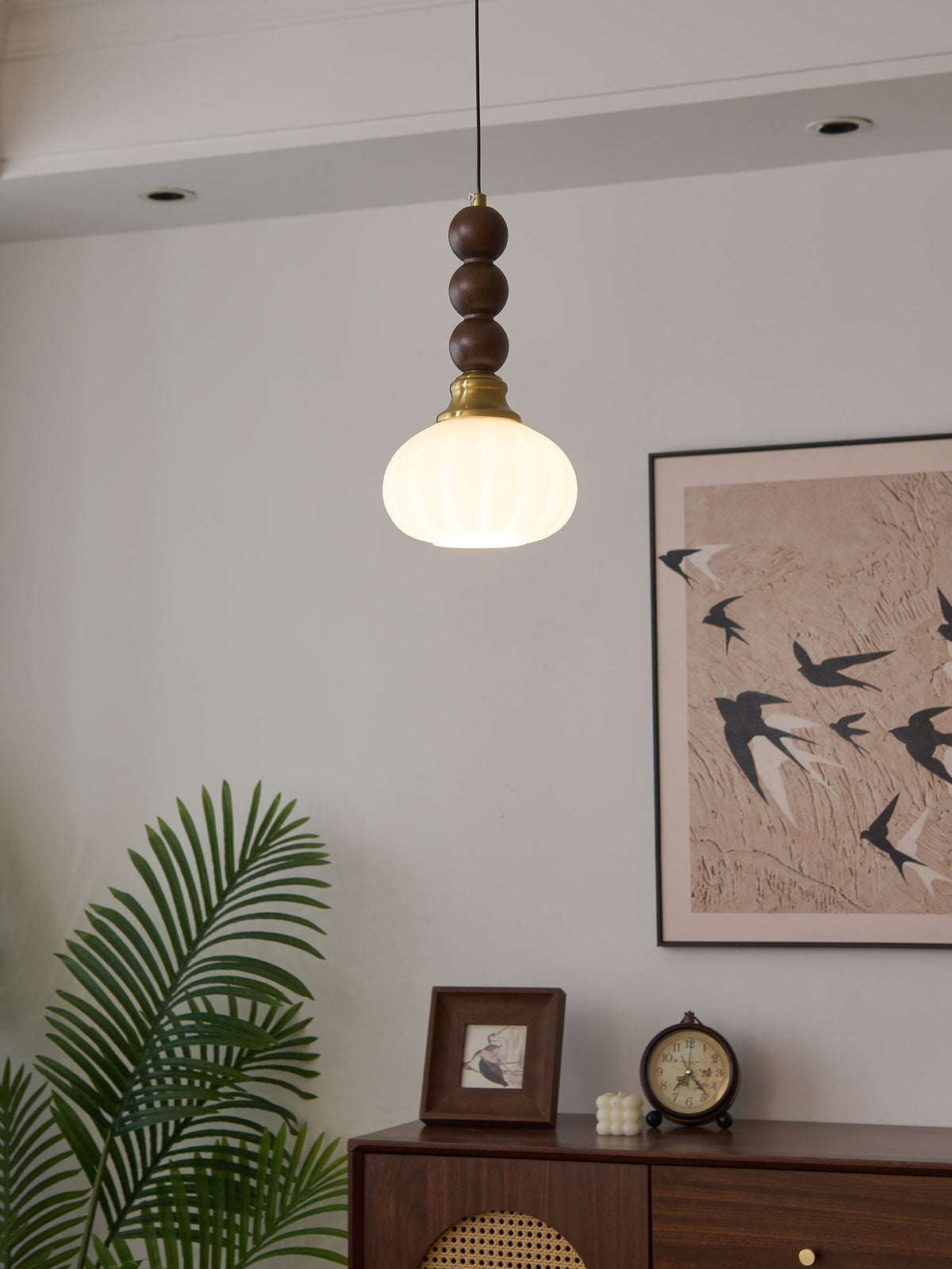 Suspension Piana en verre et bois – vue 29