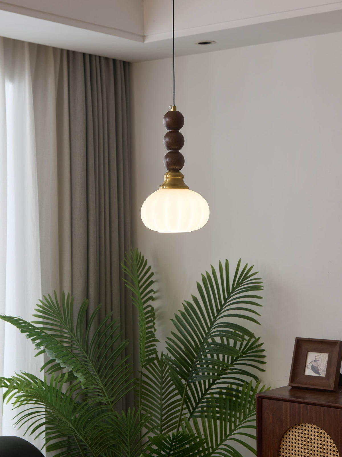 Suspension Piana en verre et bois – vue 33