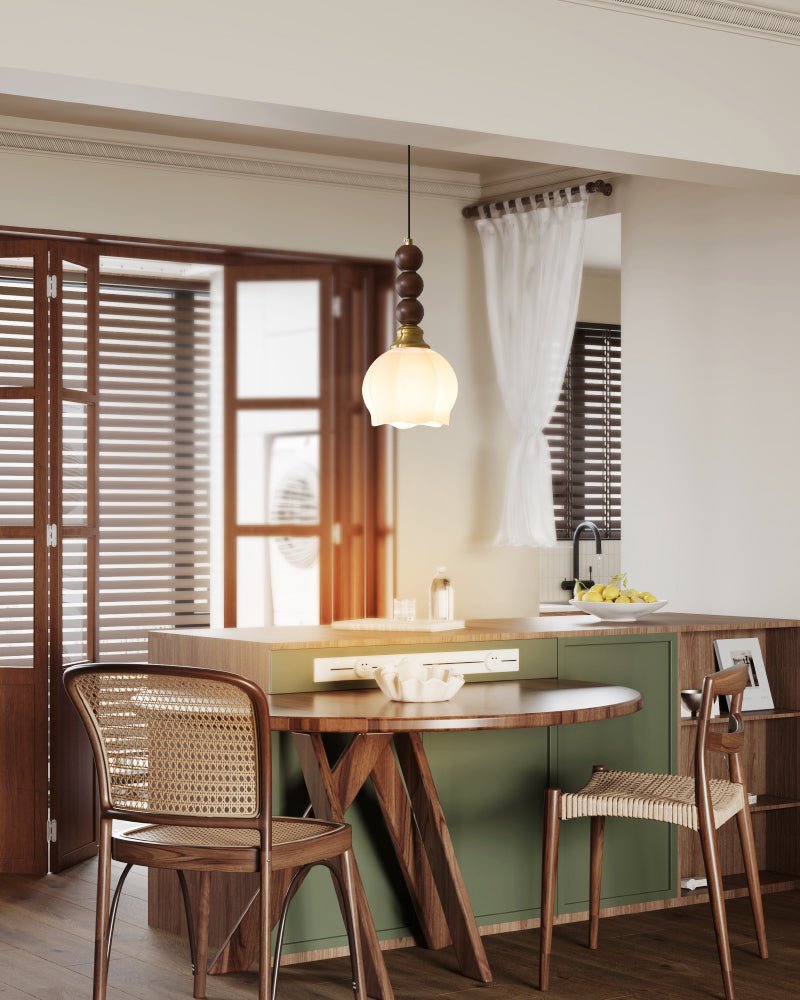 Suspension Piana en verre et bois – vue 61