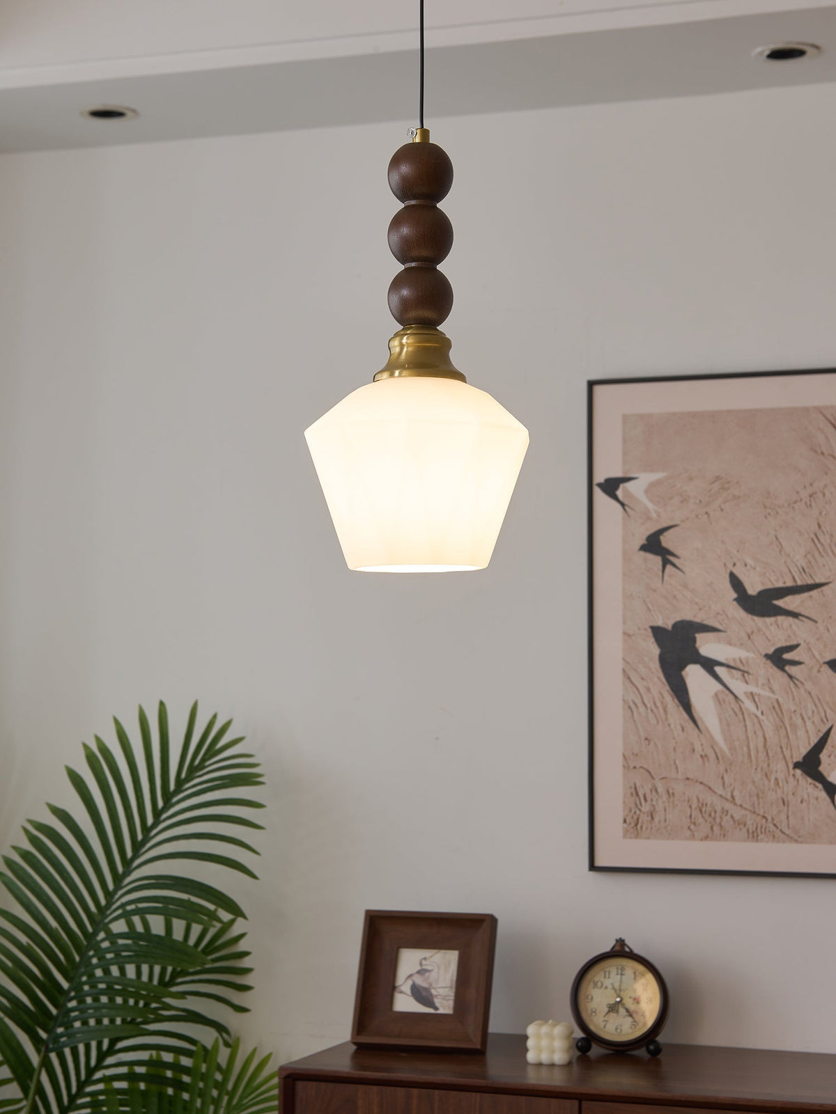 Suspension Piana en verre et bois – vue 40