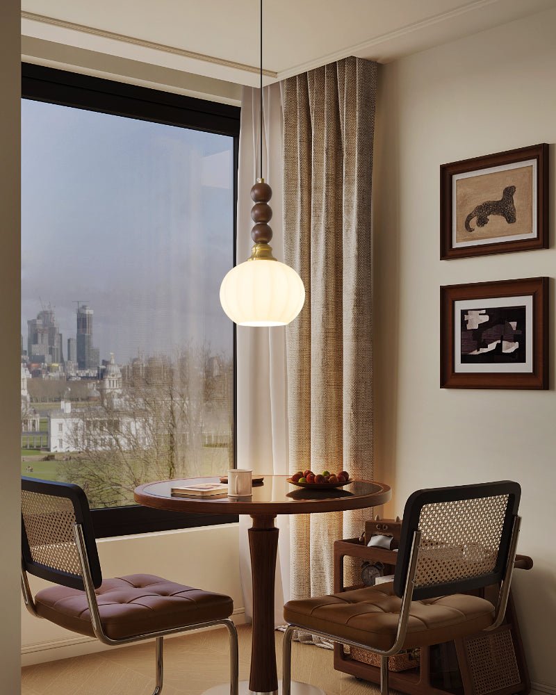 Suspension Piana en verre et bois – vue 12