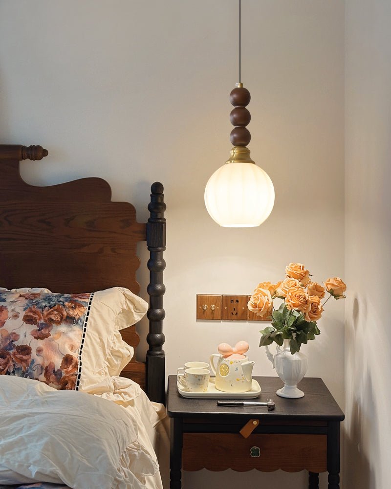 Suspension Piana en verre et bois – vue 23