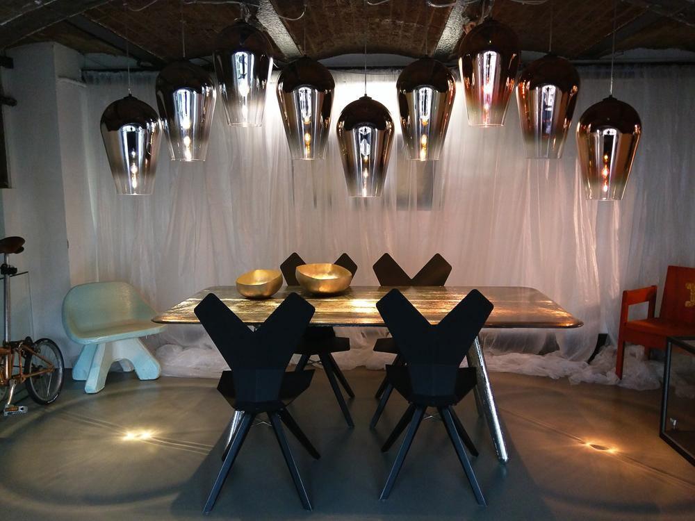 Suspension Cabestan en verre et métal – vue 2
