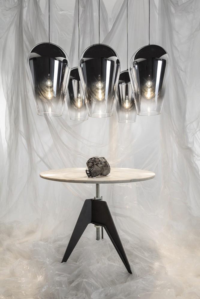 Suspension Cabestan en verre et métal – vue 11