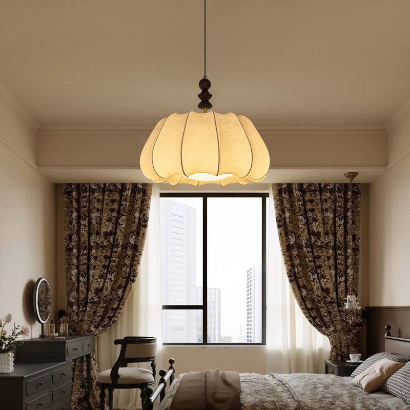 Suspension Chandelle en bois et tissu – vue 14