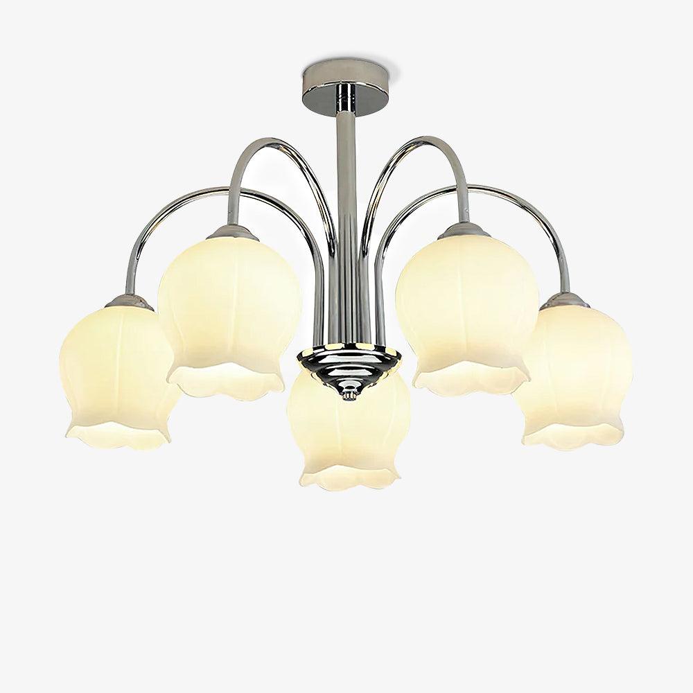 Lustre Bohème en verre et métal – vue 12