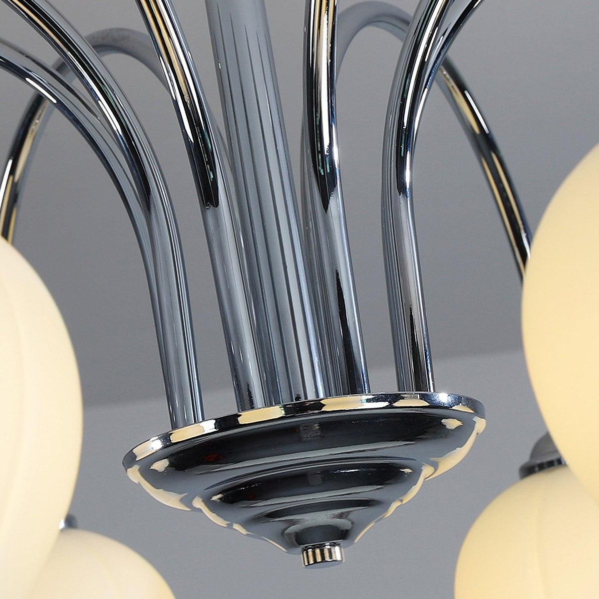 Lustre Bohème en verre et métal – vue 10