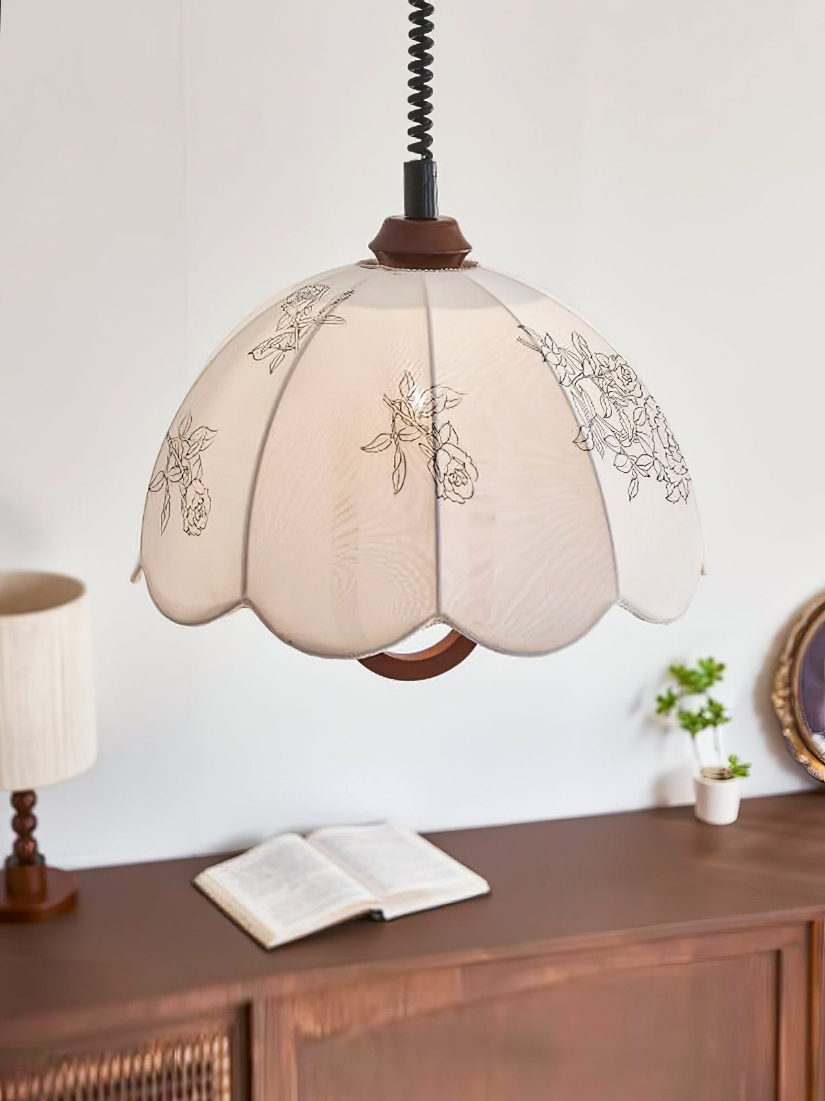 Suspension Isola en bois et tissu – vue 12