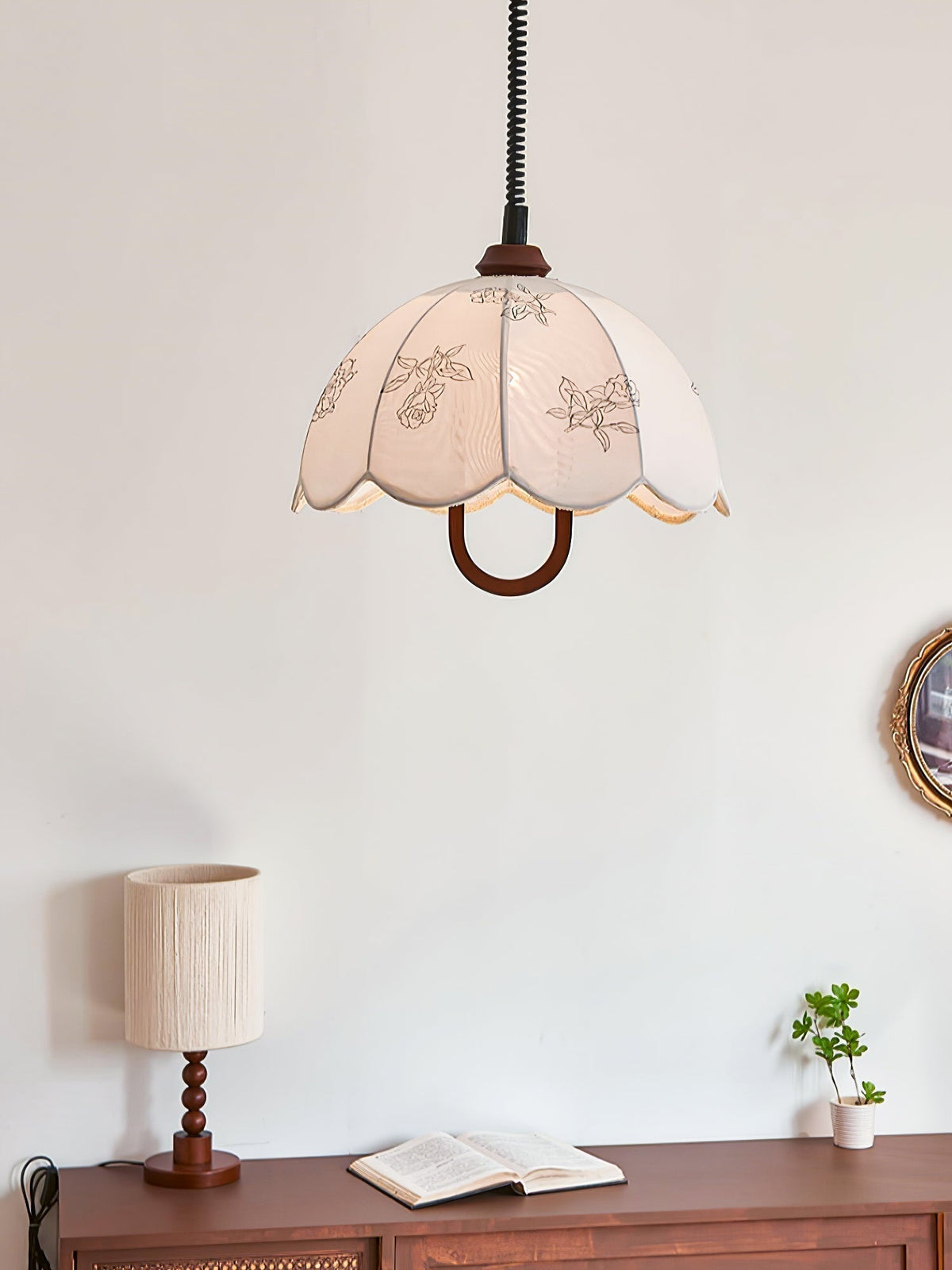 Suspension Isola en bois et tissu – vue 23