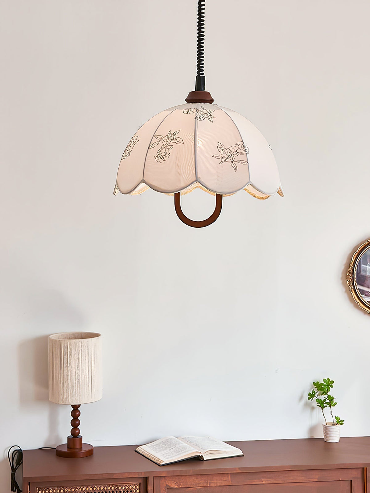 Suspension Isola en bois et tissu – vue 18