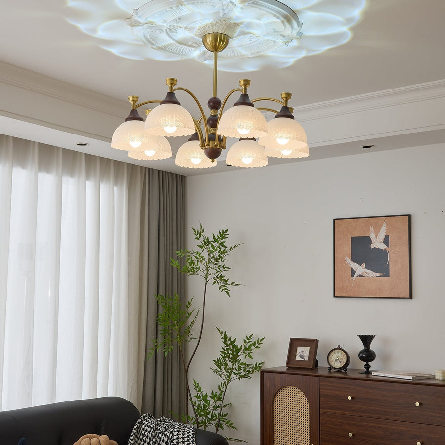 Lustre Corsaire en bois et verre – vue 4
