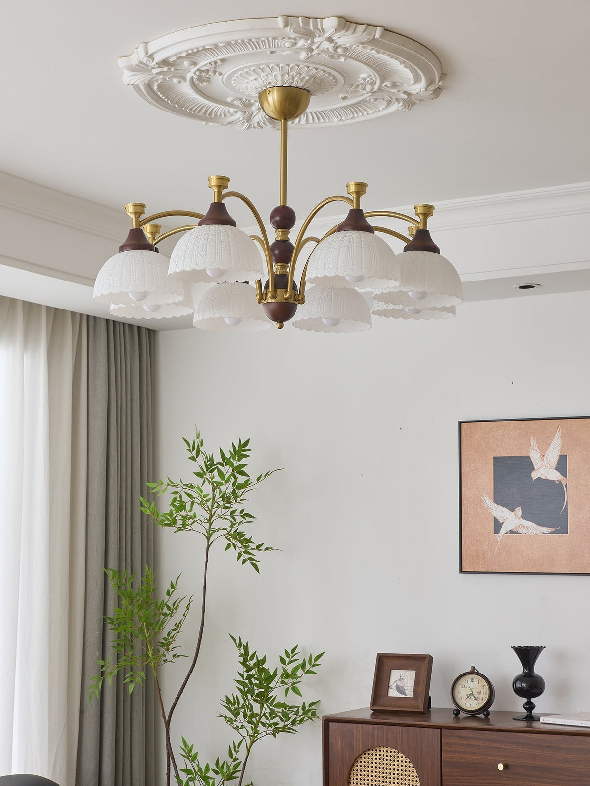 Lustre Corsaire en bois et verre – vue 18