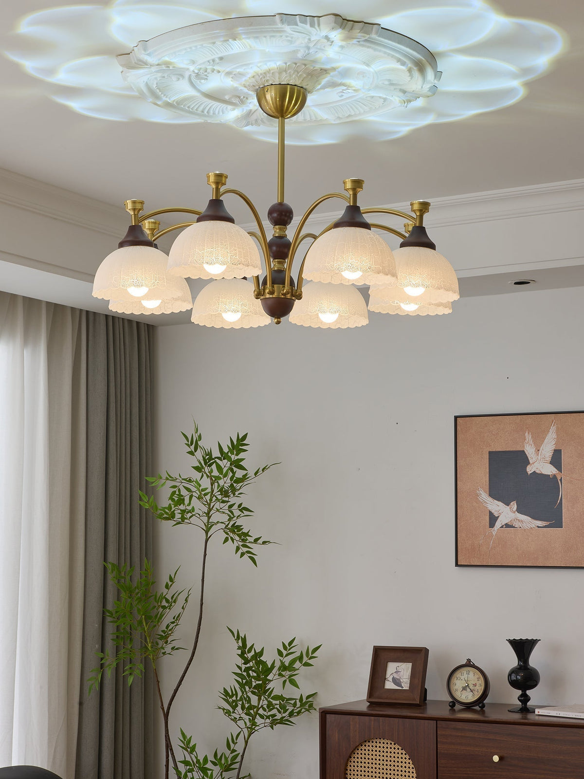 Lustre Corsaire en bois et verre – vue 20