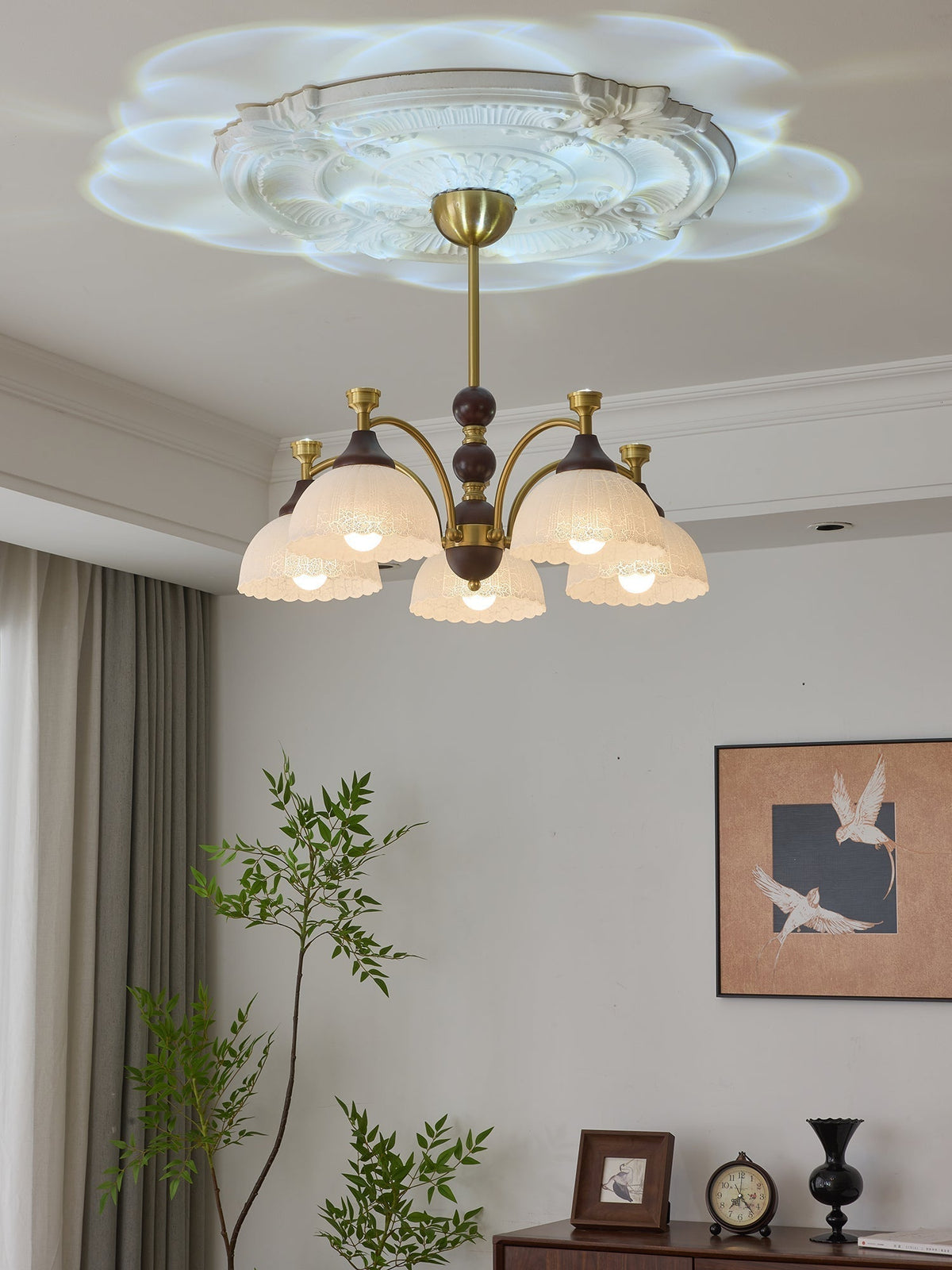 Lustre Corsaire en bois et verre – vue 25