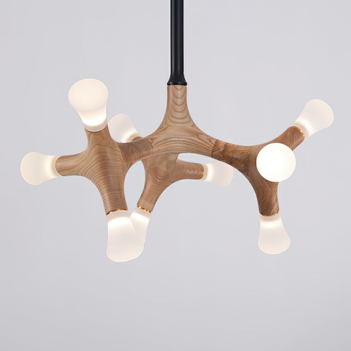 Lustre Sultane en bois et métal – vue 15