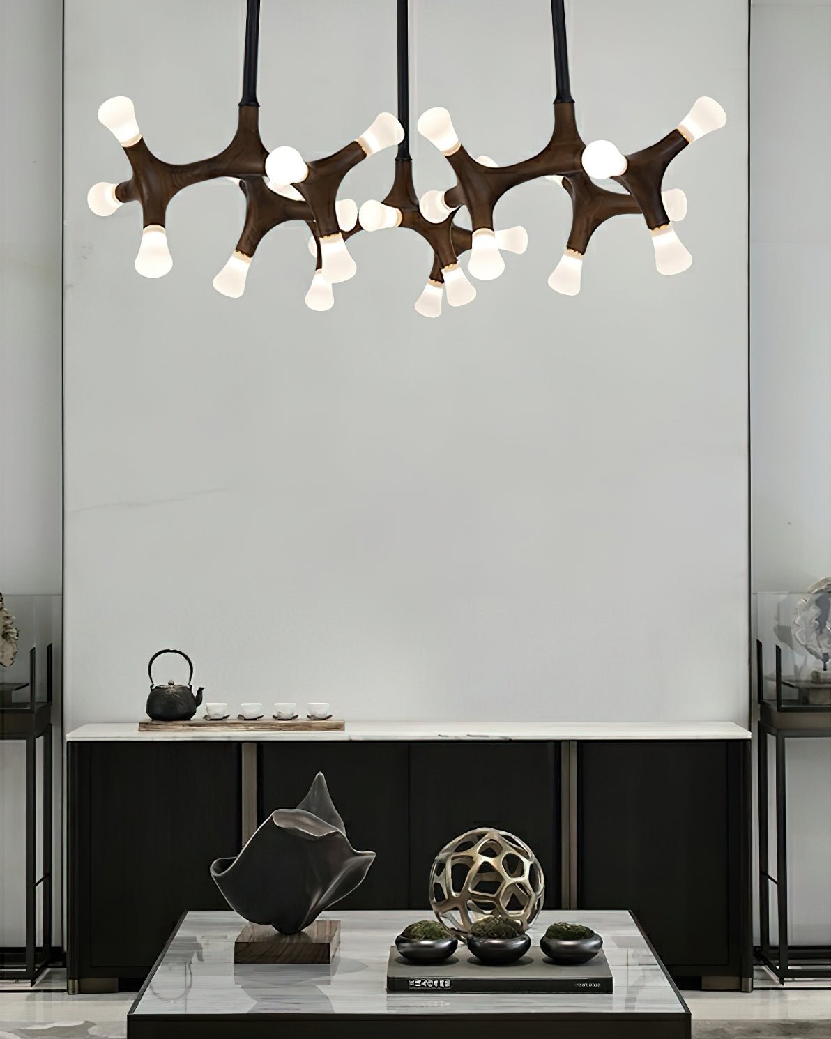 Lustre Sultane en bois et métal – vue 16