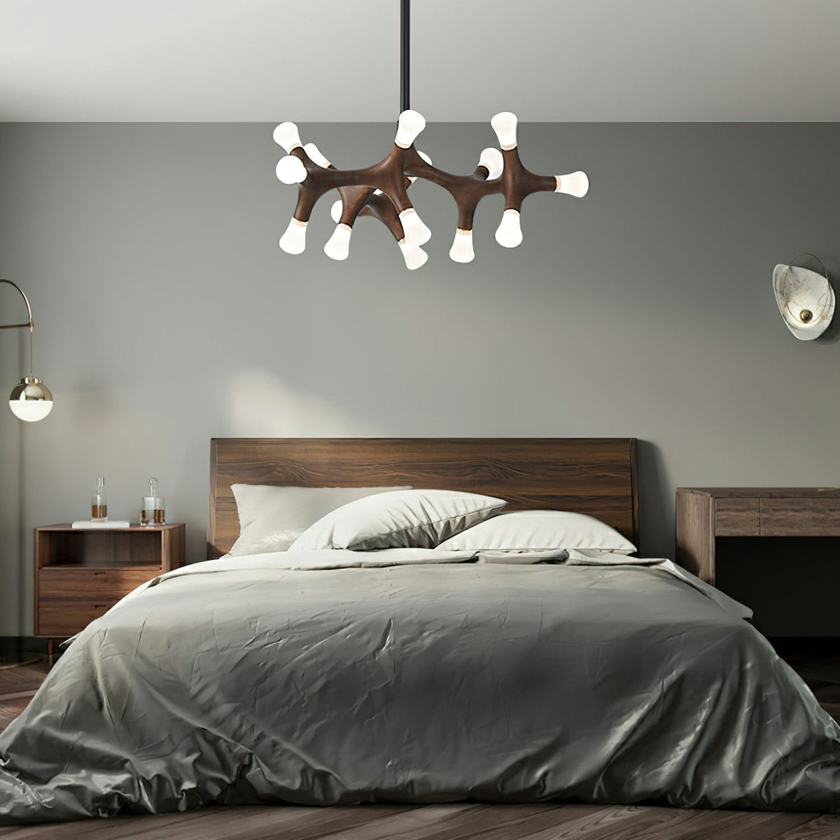 Lustre Sultane en bois et métal – vue 19