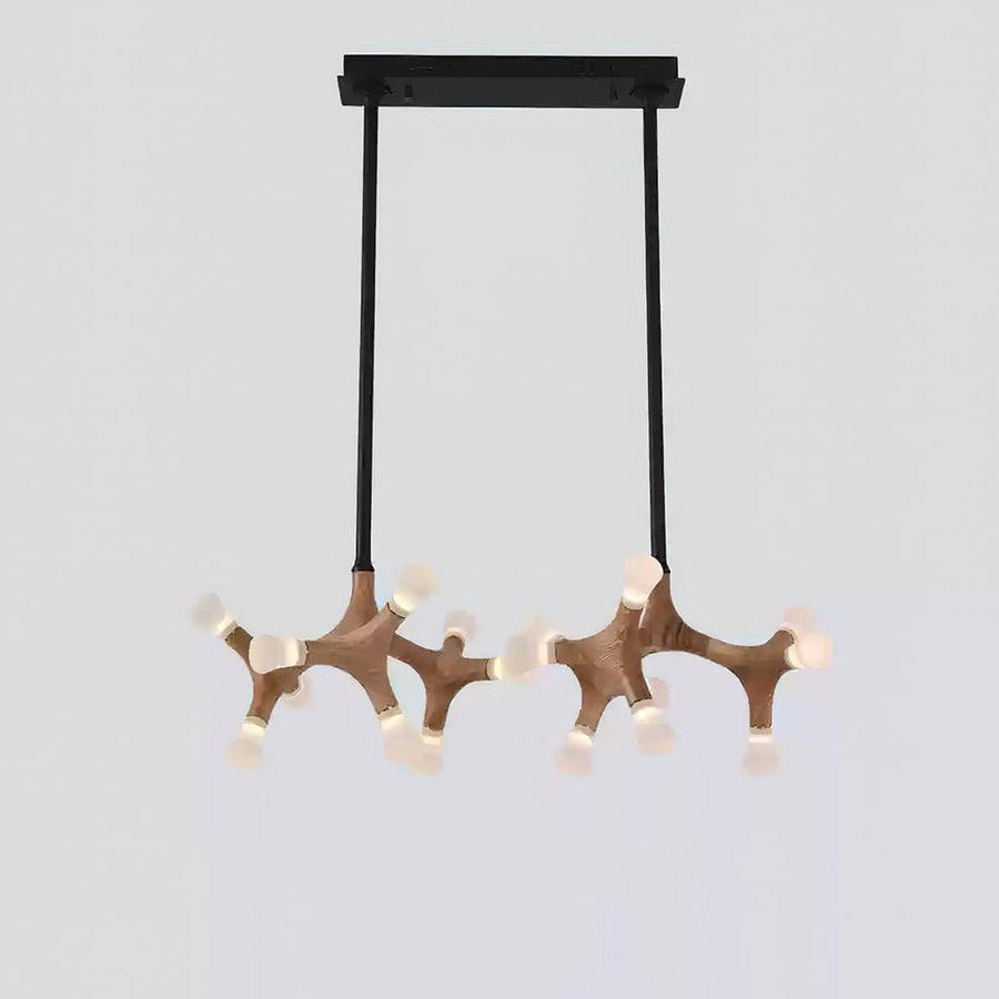 Lustre Sultane en bois et métal – vue 3