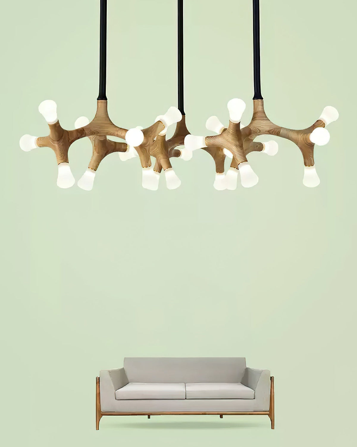 Lustre Sultane en bois et métal – vue 13