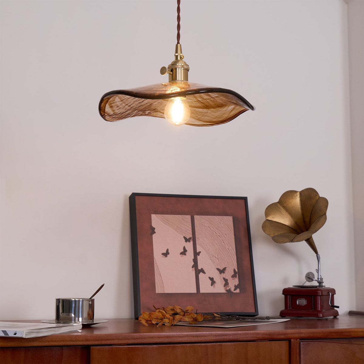 Suspension Miroir en verre et laiton – vue 15