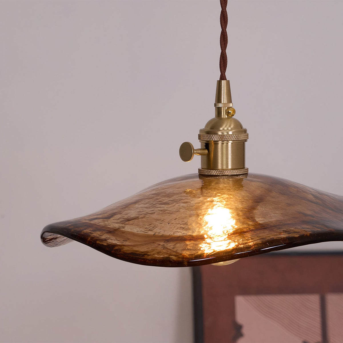Suspension Miroir en verre et laiton – vue 11