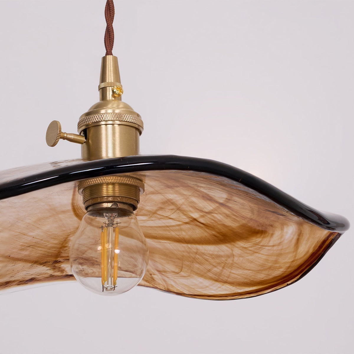 Suspension Miroir en verre et laiton – vue 9