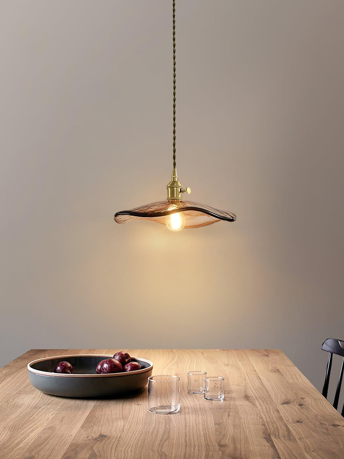 Suspension Aquilon en verre et laiton – vue 19