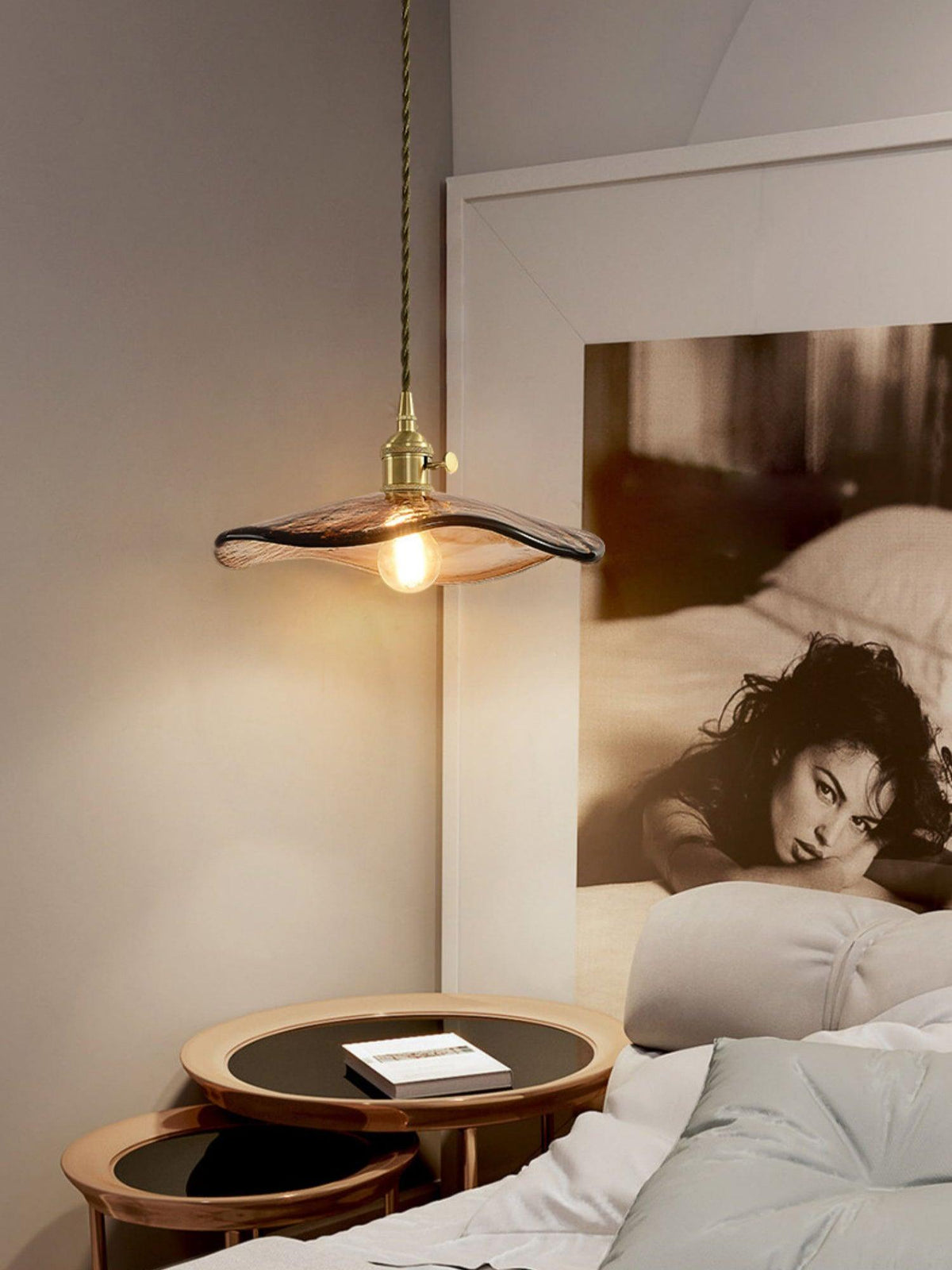 Suspension Miroir en verre et laiton – vue 23