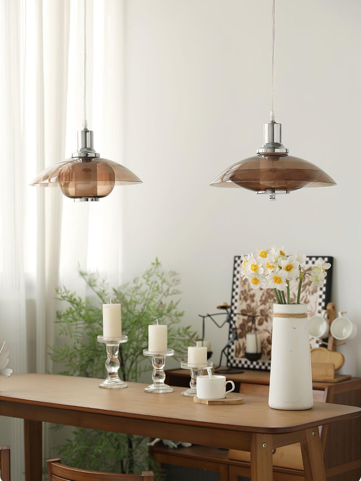 Suspension Mirabelle en verre et métal – vue 27
