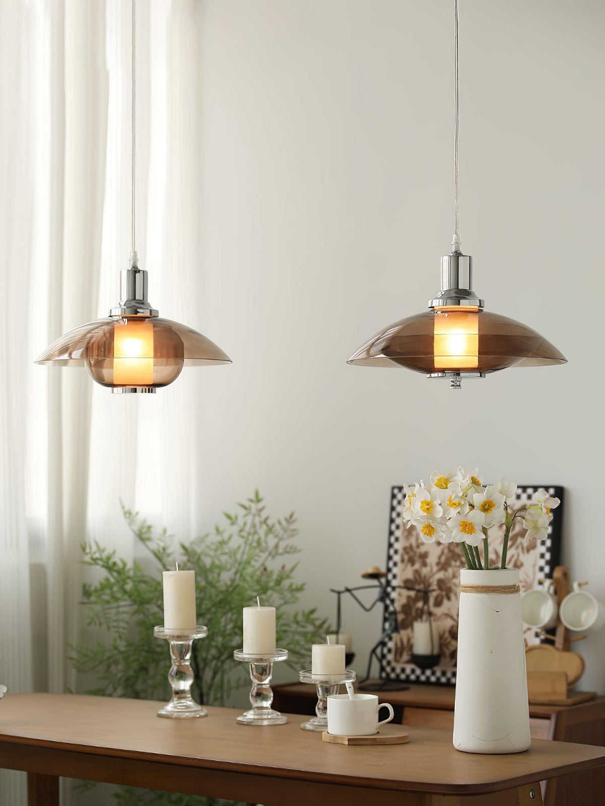Suspension Mirabelle en verre et métal – vue 28