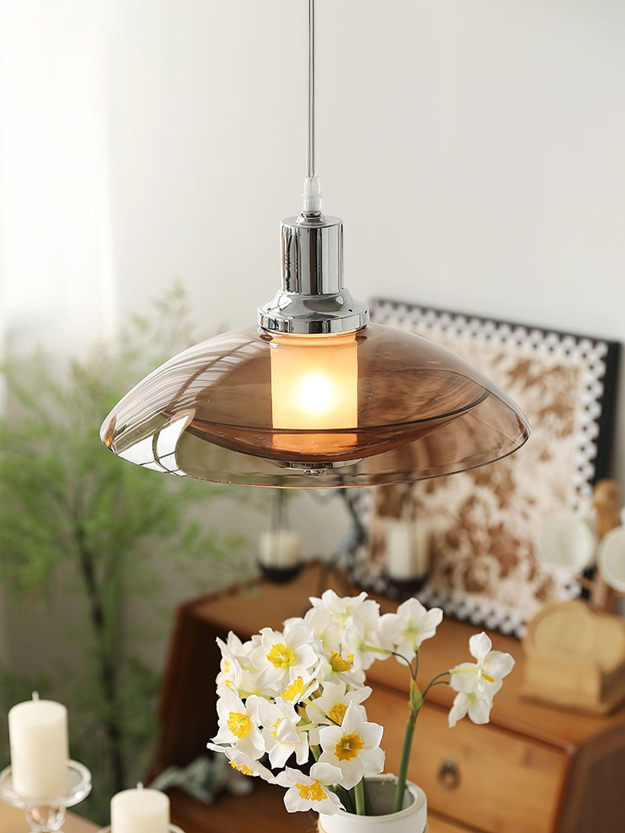 Suspension Mirabelle en verre et métal – vue 2