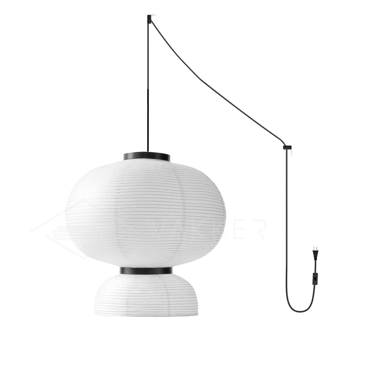 Suspension Rocaille en papier et chêne – vue 69