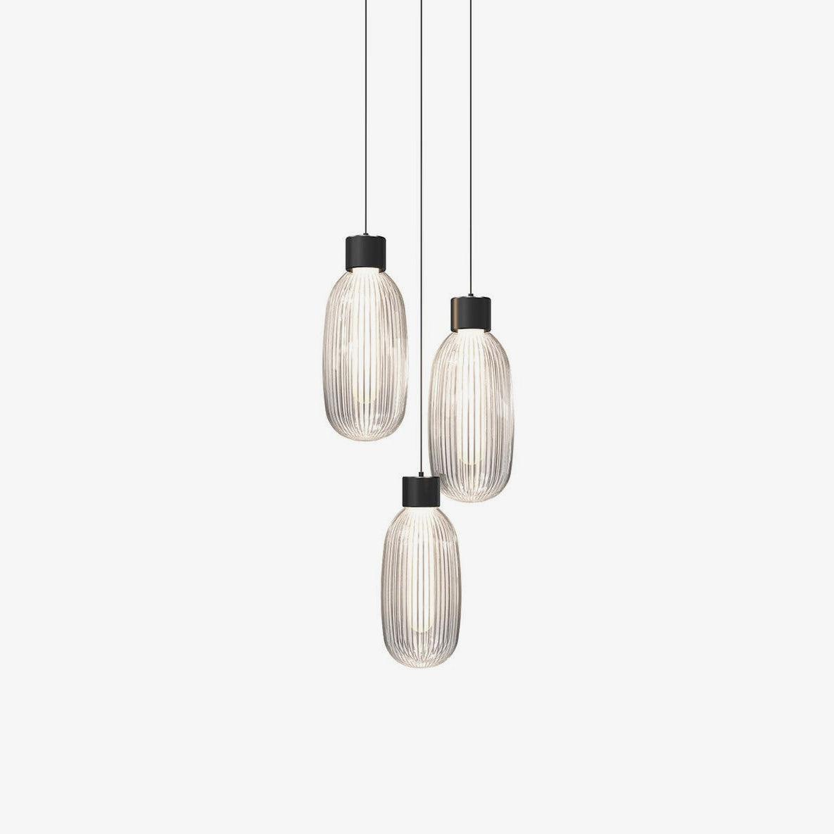 Suspension Burano en aluminium et verre – vue 14