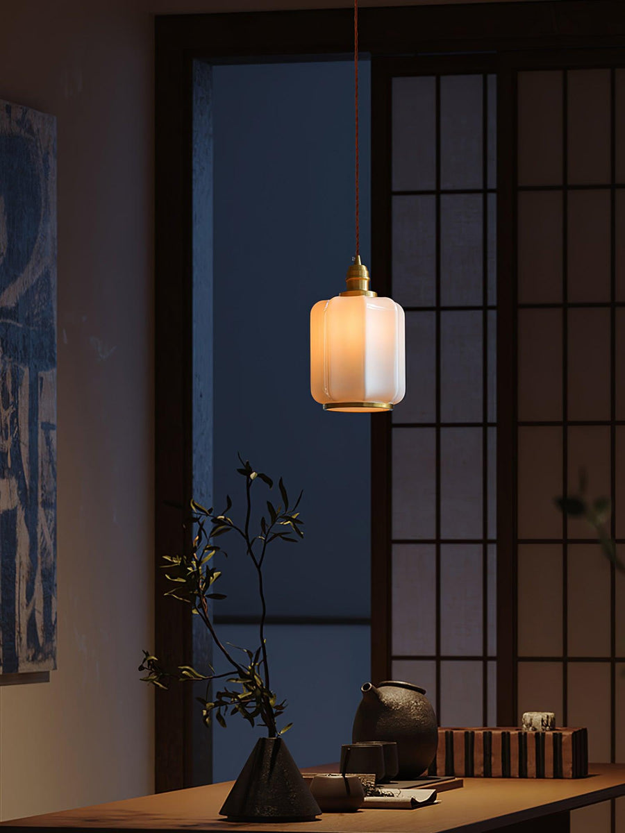 Suspension Délice en laiton et verre – vue 3