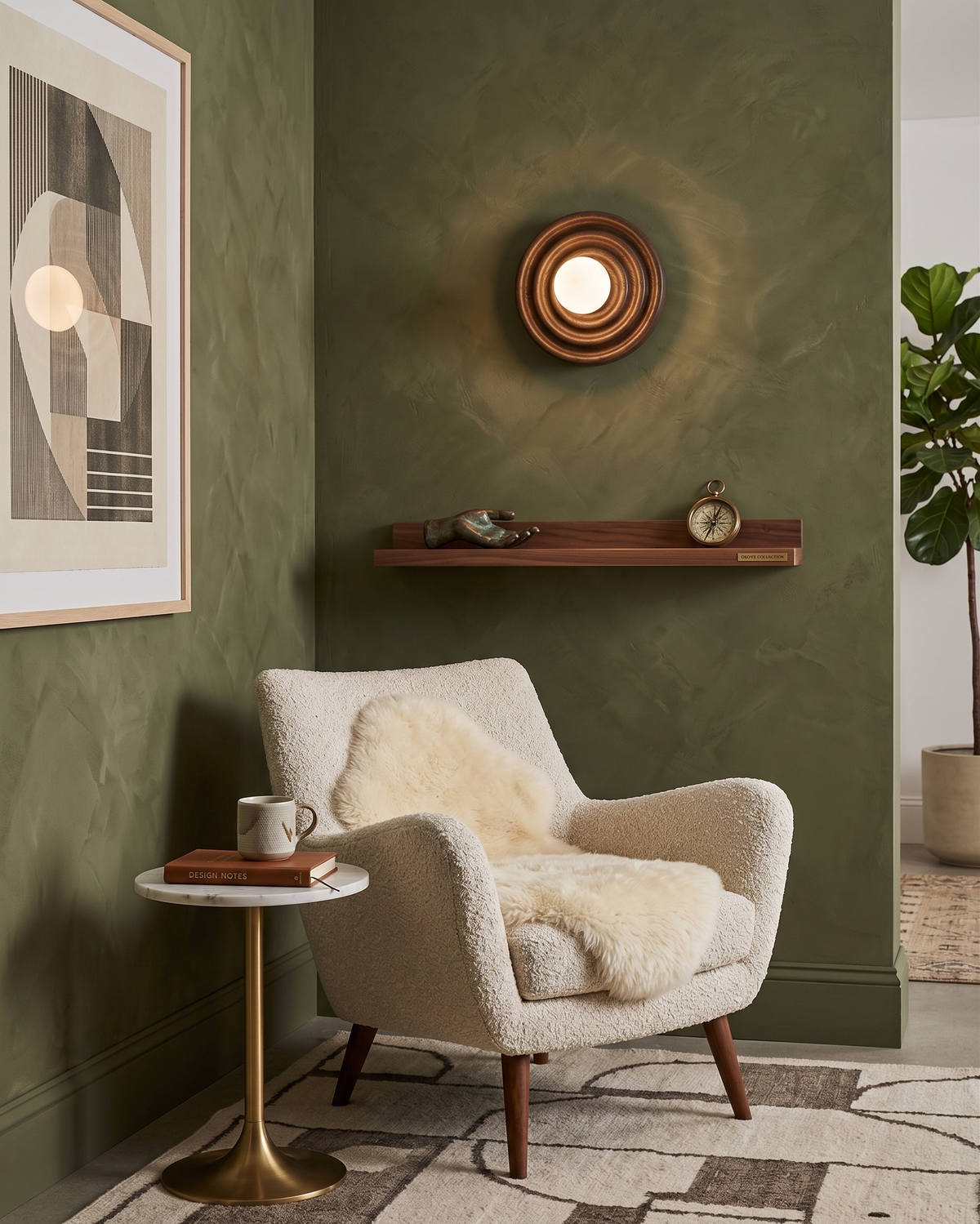 Applique Murale Plume, bois de frêne extra-plat – vue 4