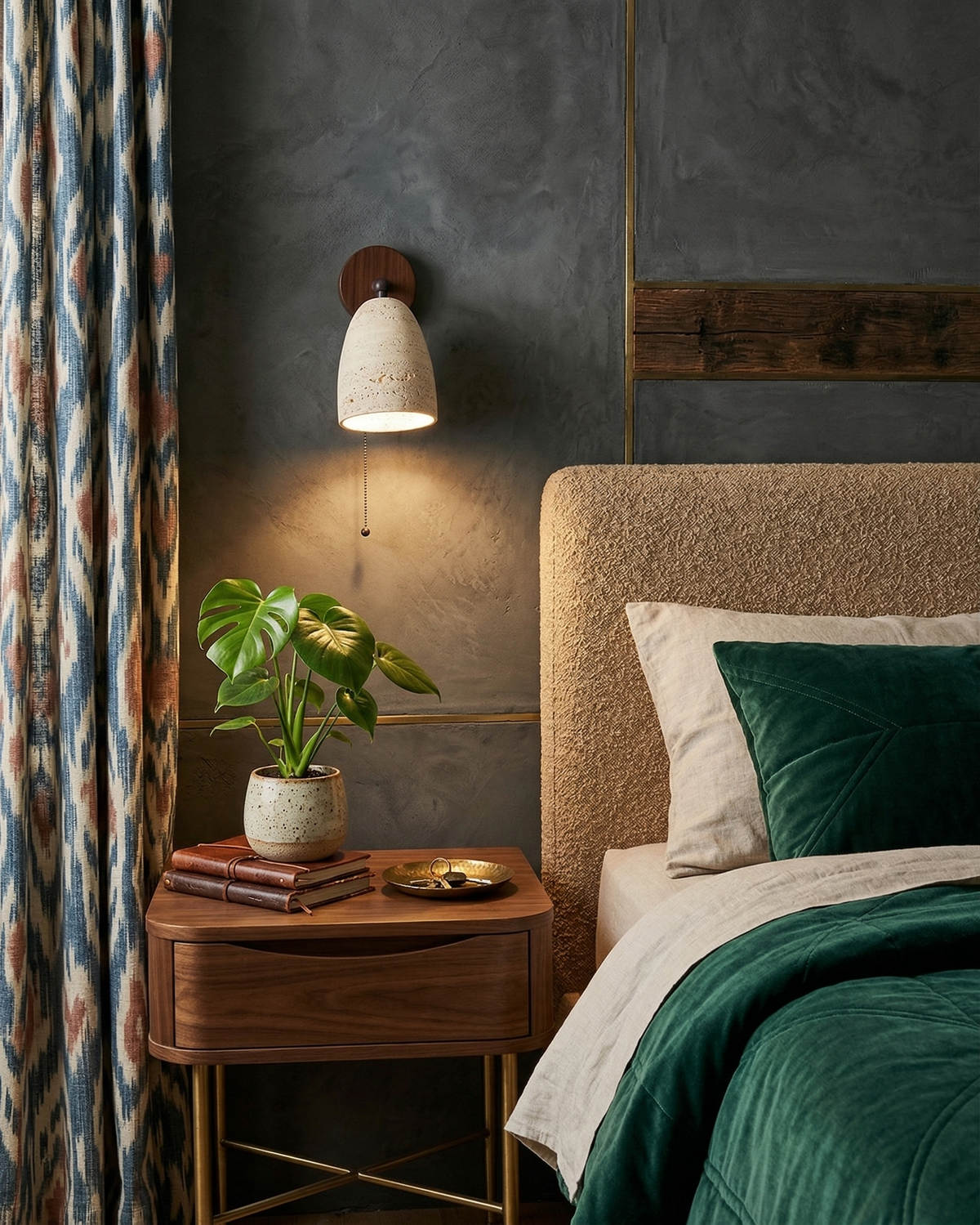 Applique Murale Tivoli en travertin et bois – vue 5