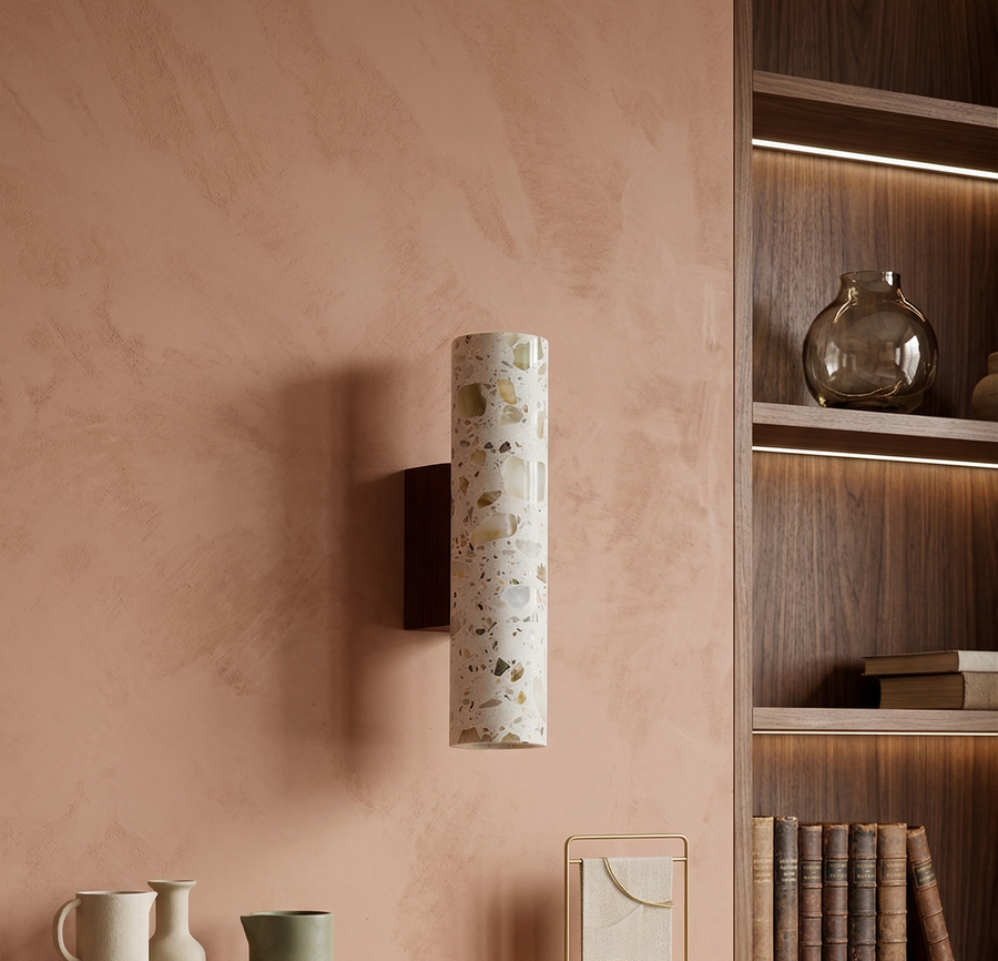 Applique Murale Méridien en terrazzo et noyer – vue 3