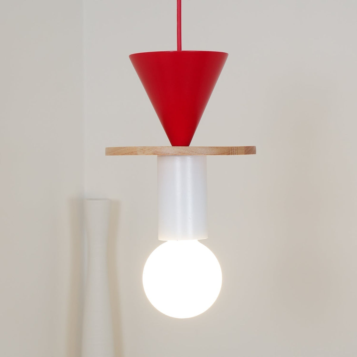 Suspension Kaléidoscope en bois et verre – vue 130