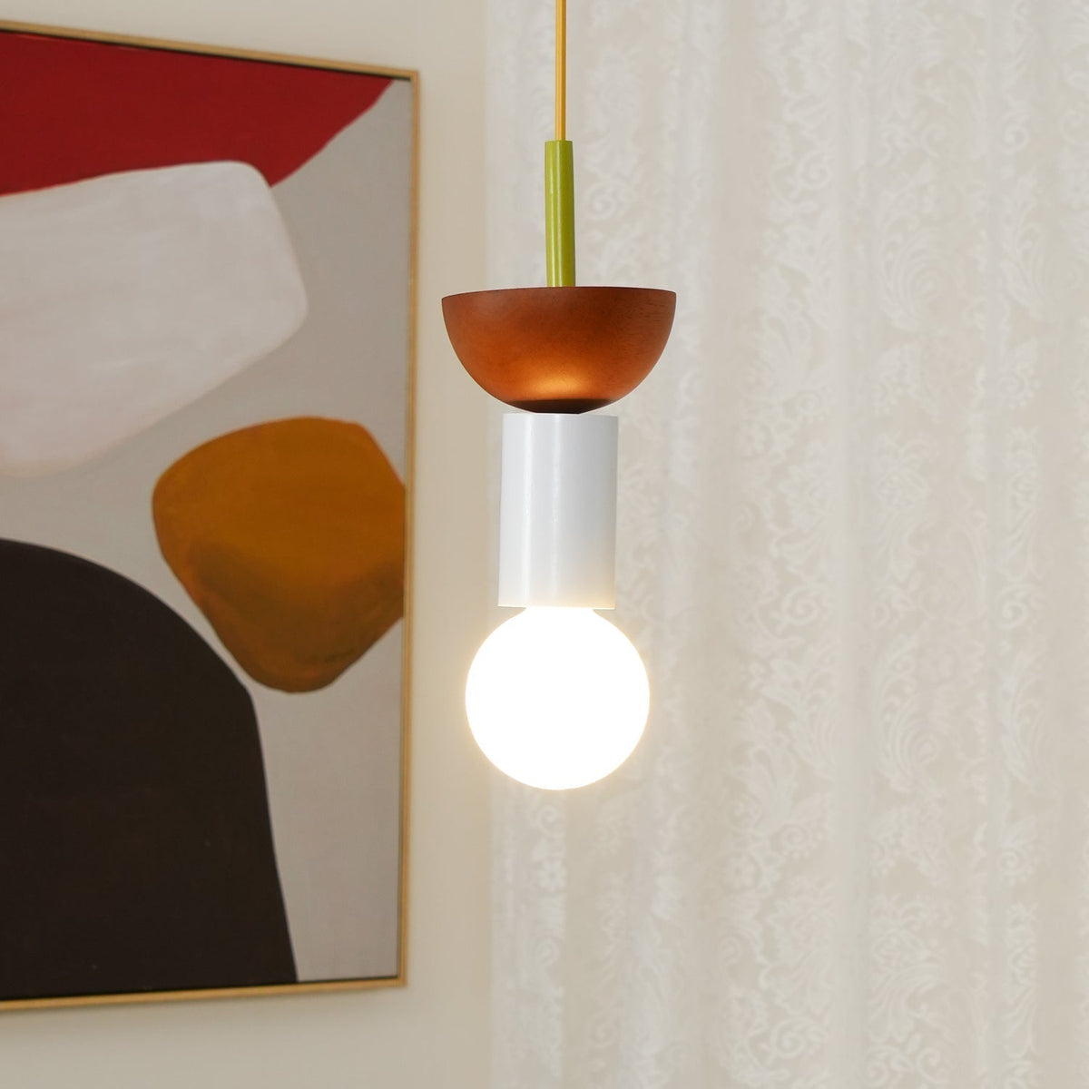 Suspension Kaléidoscope en bois et verre – vue 9