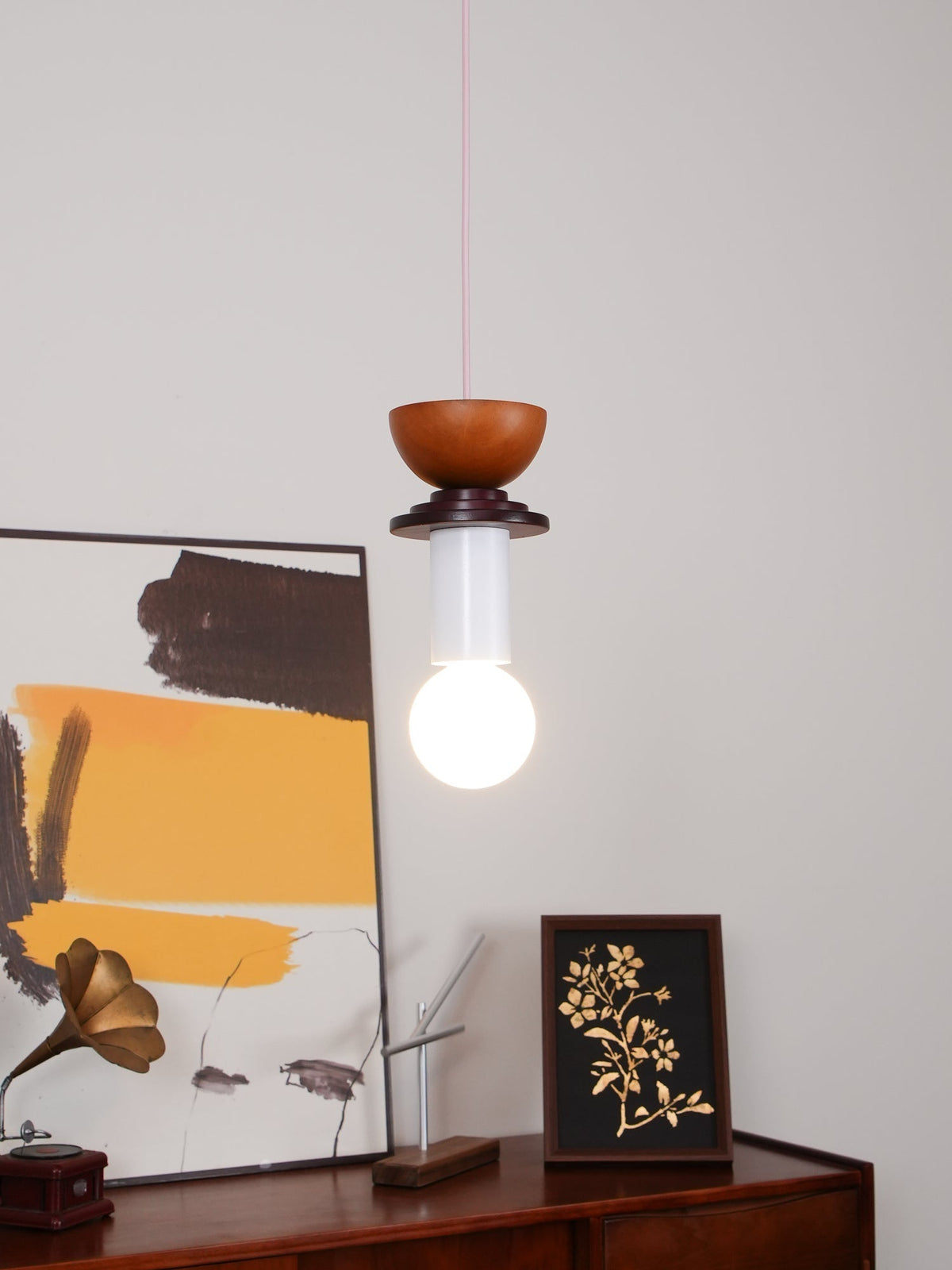 Suspension Kaléidoscope en bois et verre – vue 122