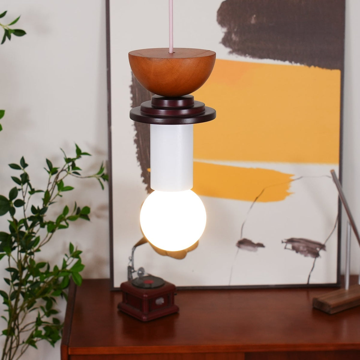 Suspension Kaléidoscope en bois et verre – vue 32