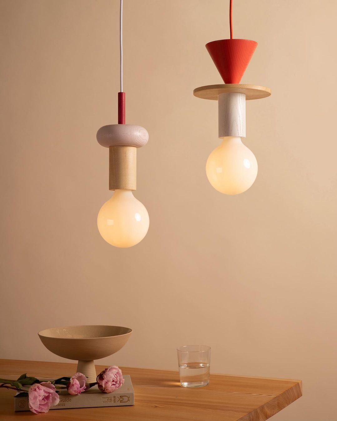 Suspension Kaléidoscope en bois et verre – vue 88