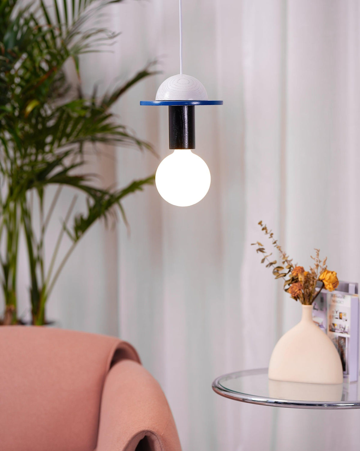 Suspension Kaléidoscope en bois et verre – vue 90
