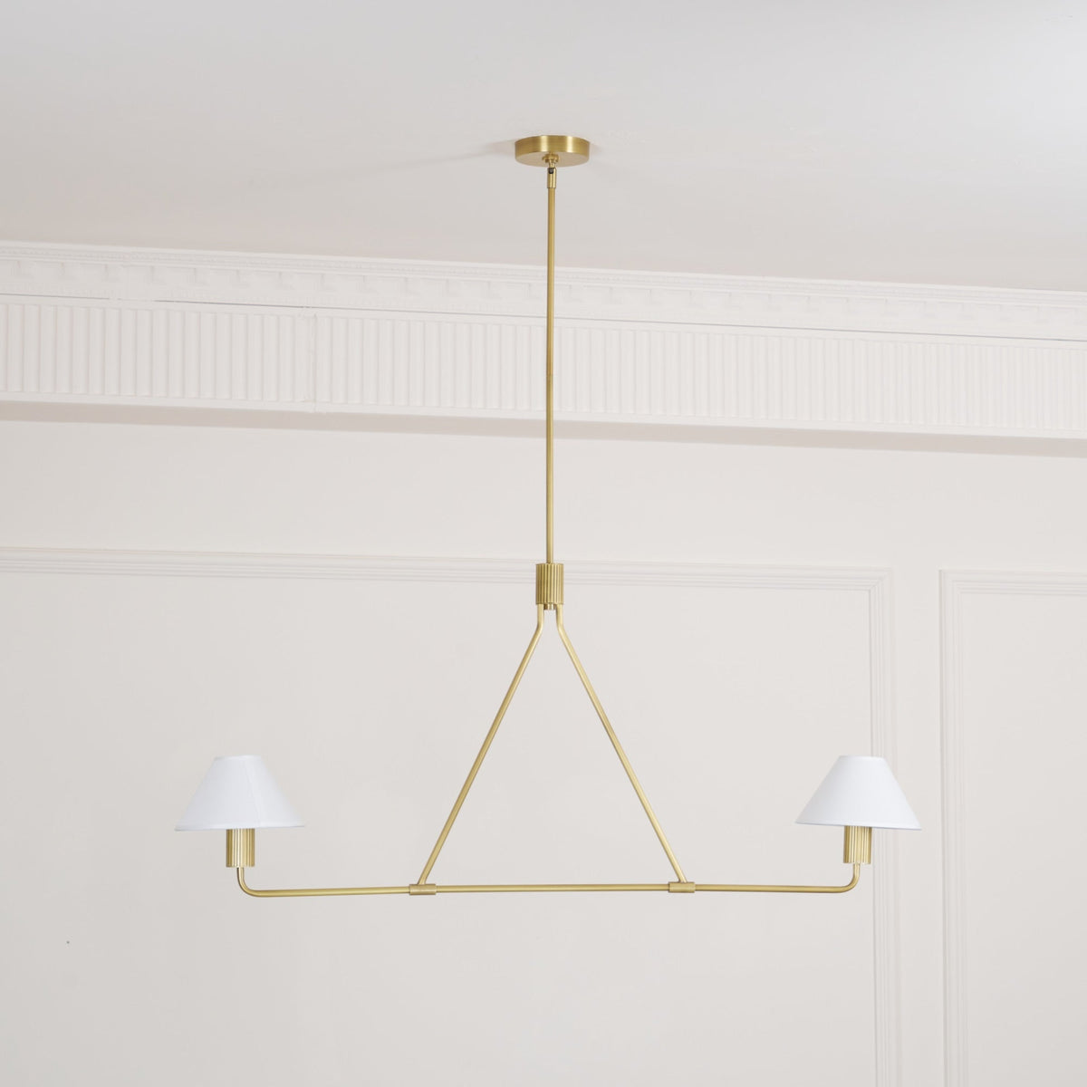 Lustre Bayonne en laiton et tissu – vue 71