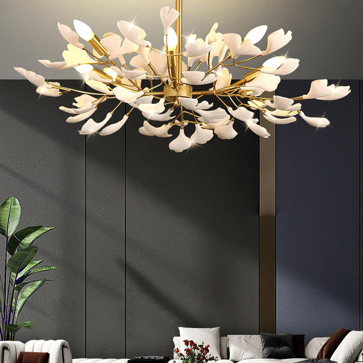 Lustre Cantilène en céramique et métal – vue 6